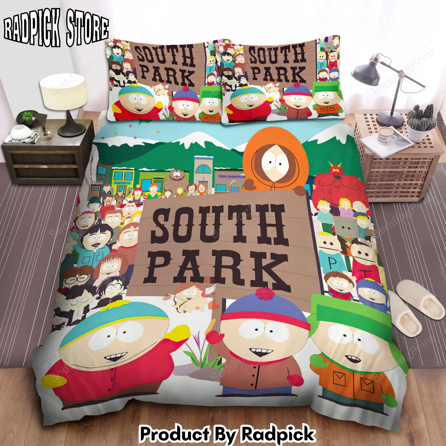 Radpick south park characters all in one bed sheets spread duvet cover bedding sets rp3272117